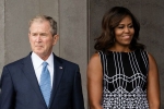 George W Bush, George W Bush and Michael Obama, george w bush passing michael obama some candy is internet s new obsession, John mccain funeral