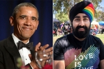 pride month 2019, sikh man, pride month 2019 sikh man s rainbow turban impresses barack obama, Pride month
