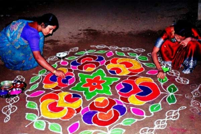 Spiritual and Cultural Significance of Making Rangoli Outside the House
