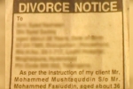 NRI divorces wife through news paper, NRI news, now talaq through advertisements, Talaq