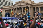 Sri Lanka for petrol, Sri Lanka situation, sri lanka crisis protestors break into pm s office, Speaker