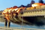 Crimea bridge updates, Russia and Ukraine war, huge explosion on crimea bridge that connects russia, Russia