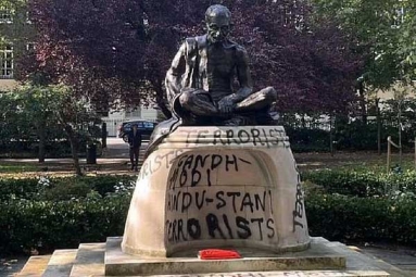 Iconic Gandhi Statue Vandalised near London University
