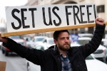 donald trump, Unites states, scattered protests happen in u s against stay at home orders, General elections
