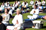 international yoga day 2018 logo, yoga celebrations all over the world, yoga day celebrations begin across the globe, International yoga day